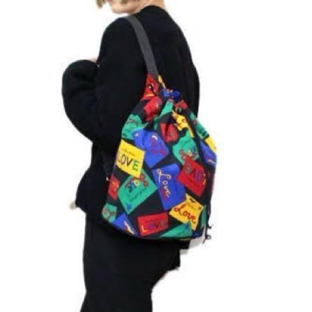 Vintage Yves Saint Laurent YSL “LOVE” Cinch Backpack